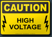 Caution High Voltage Sign