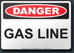 Danger Gas Line Sign