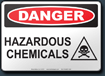 Danger Hazardous Chemicals Sign