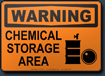 Warning Chemical Storage Area Sign