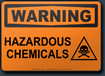 Warning Hazardous Chemicals Sign
