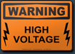 Warning High Voltage Sign